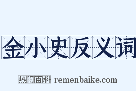 金小史反义词是什么意思的图片